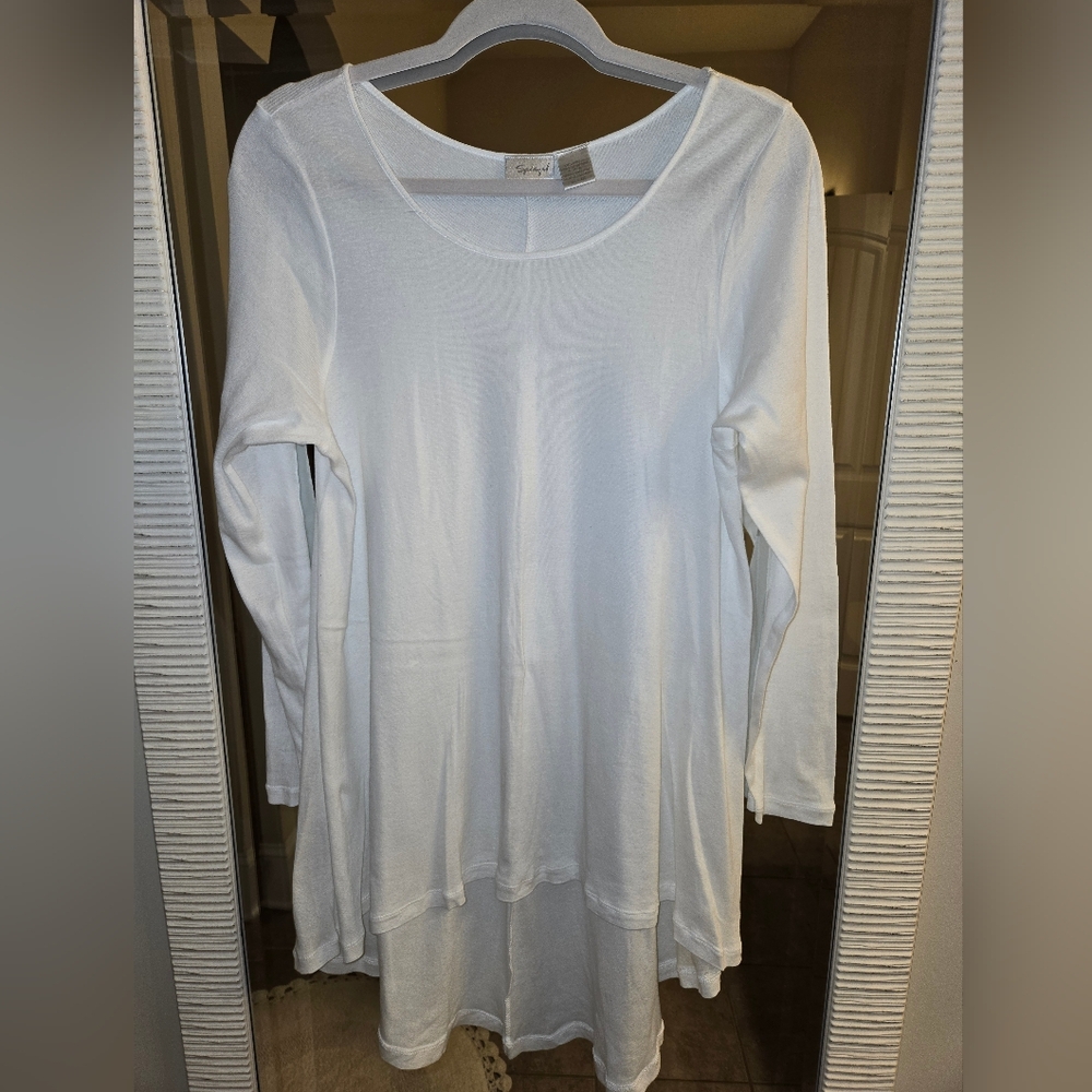 🌟EUC SPIEGEL BABY DOLL WHITE BLOUSE SIZE 1X